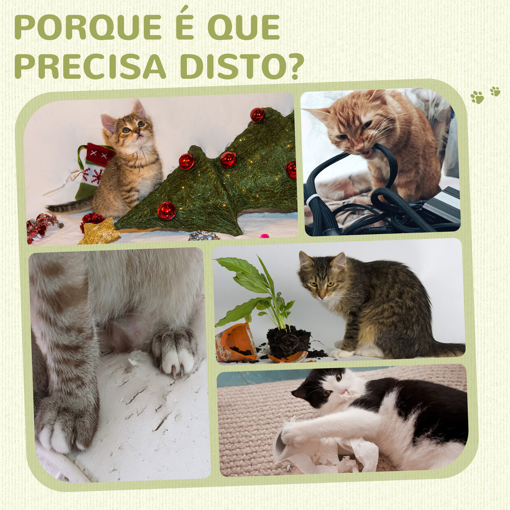 PawHut Poste Arranhador para Gatos 79 cm Arranhador para Gatos com Bola Suspensa e Poste de Juta 59,5x39x79 cm Creme e Bege