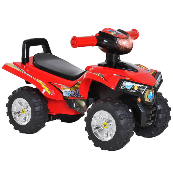 Quad passeio de criança Carro de bebê sem pedais brinquedo com chifre 60x38x42cm