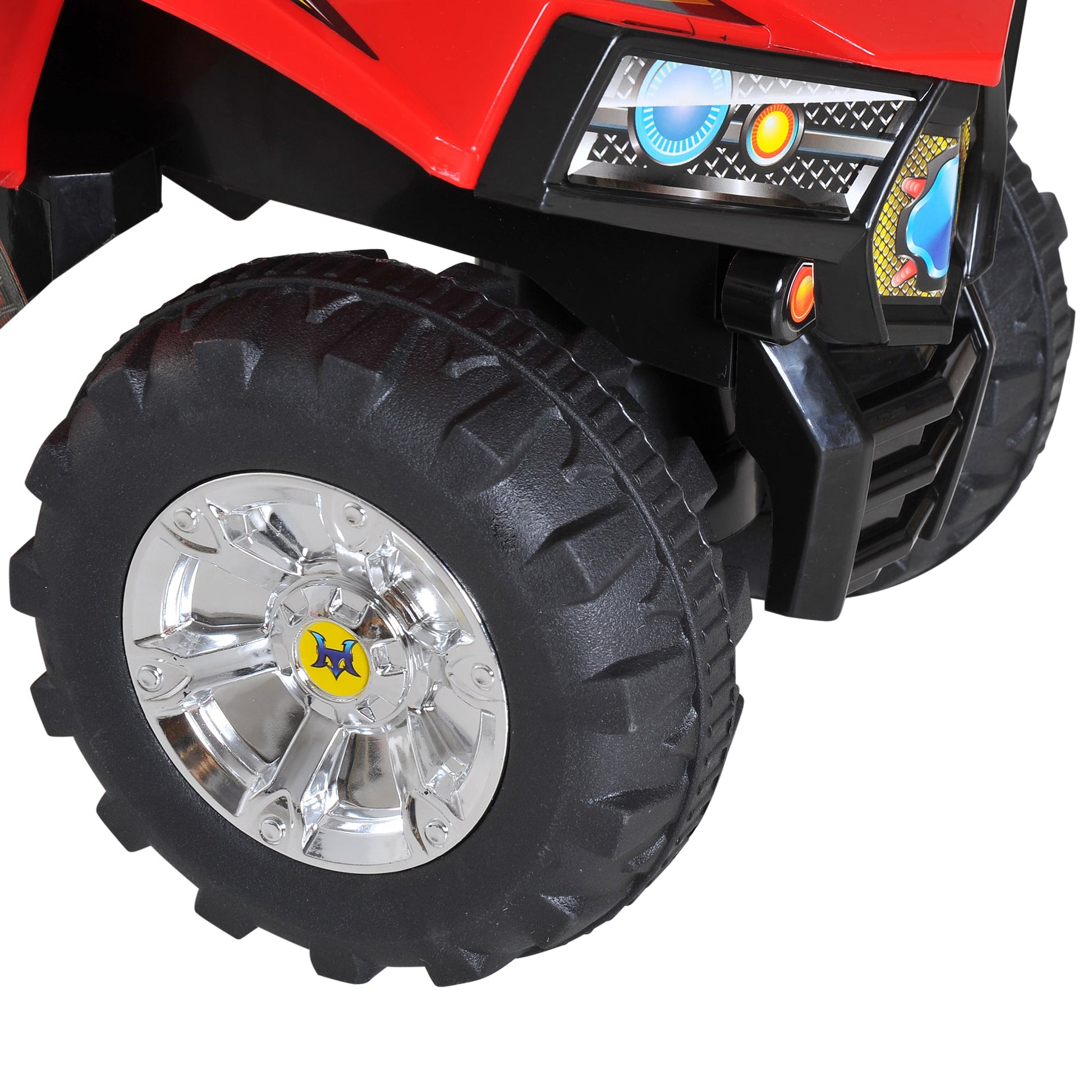 Quad passeio de criança Carro de bebê sem pedais brinquedo com chifre 60x38x42cm