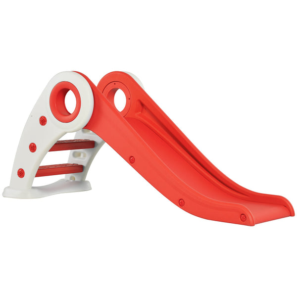 Escorrega infantil para crianças acima de 3 anos Escorrega largo dobrável com escadas rampa longa para jardim parque interiores 120x50x56 cm Vermelho
