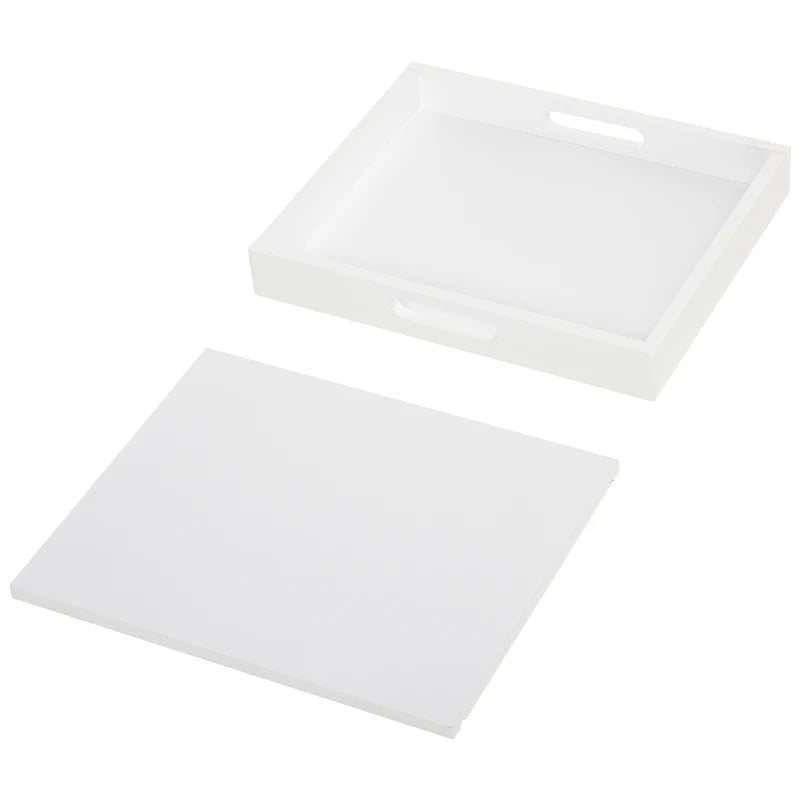 Carrinho de cozinha Carrinho de serviço doméstico de 4 niveis com bandeja removível Prateleira universal de rodas 40x30x76cm Madeira branca