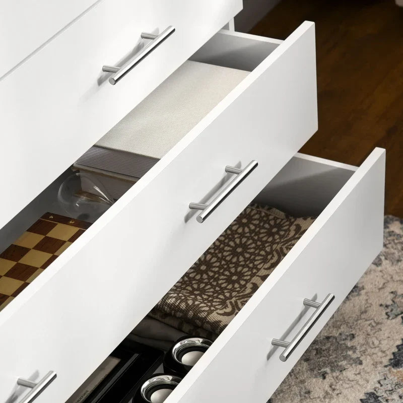 Cómoda com 4 Gavetas Cómoda de Dormitório com Pés de Estilo Moderno para Sala de Estar Entrada Corredor 112x38,2x81cm Branco