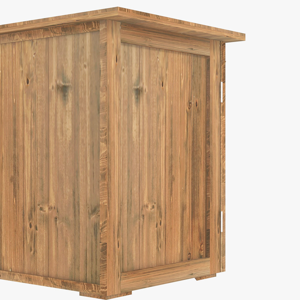 Ármário de Jardim Abrigo de Madeira para Exterior com 2 Portas Magnéticas Abrigo para Armazenamento de Ferramentas 77x55x72 cm Marrom