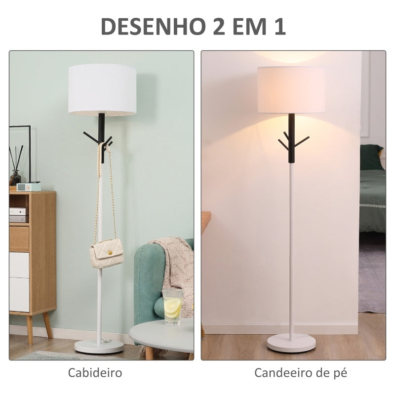 Candeeiro de Pé Cabs - Preto e Branco - Design Contemporâneo - Leva-Me Contigo - Móveis & Decoração