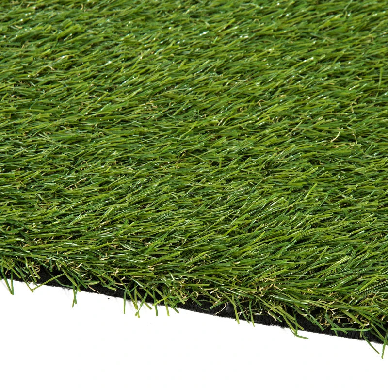 Relva Artificial 25 mm Rolo de Relva Artificial de 300x100 cm Realista com Orifícios de Drenagem para Varanda Jardim Pátio Verde
