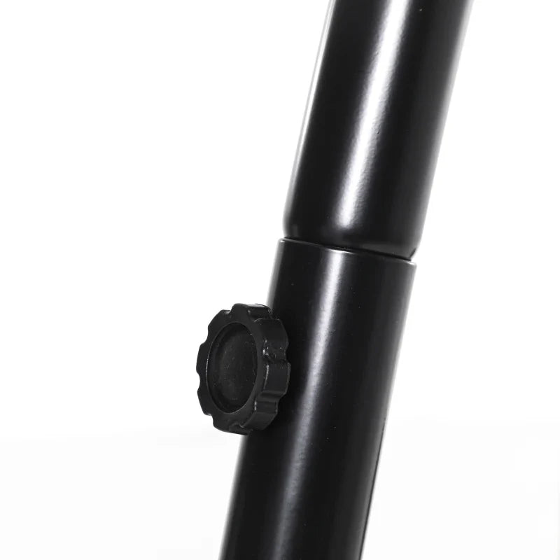 Suporte para cadeira suspensa Suporte giratório de 190 cm com mesa lateral carga máx.120kg Estrutura metálica para jardim de pátio preto