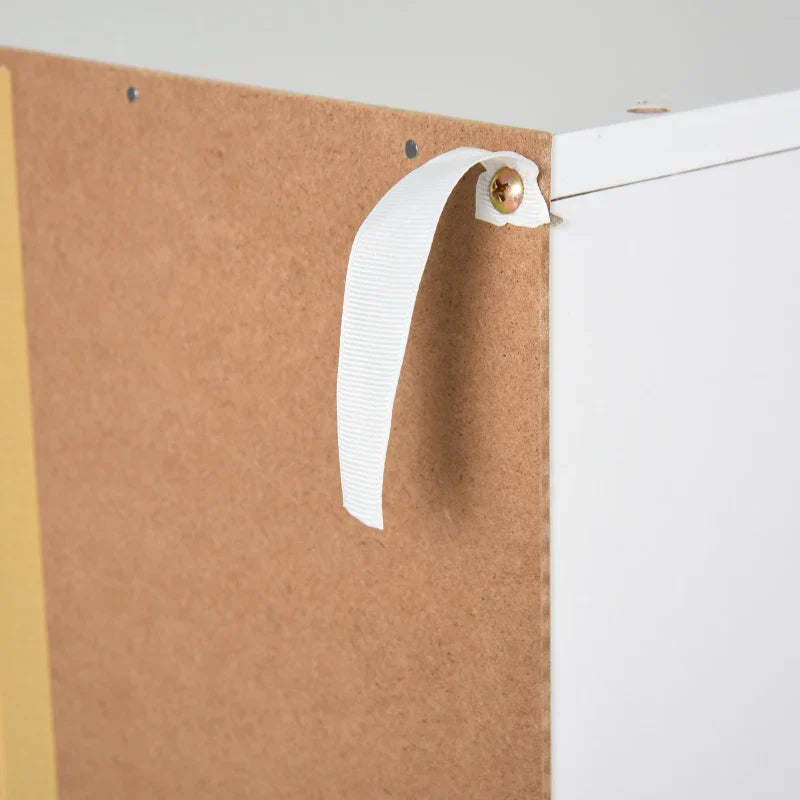 Móveis auxiliares para escritório Estudo Grande espaço de armazenamento com 3 gavetas 4 prateleiras abertas 4 rodas 40x30x83 cm Branco