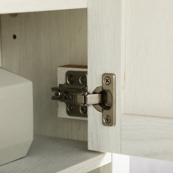 Armário Casa de Banho de Parede Móvel Casa de Banho de Parede com 2 Portas e Prateleiras de Armazenamento para Cozinha Entrada Corredor 60x19,5x52,5 cm Branco e Madeira