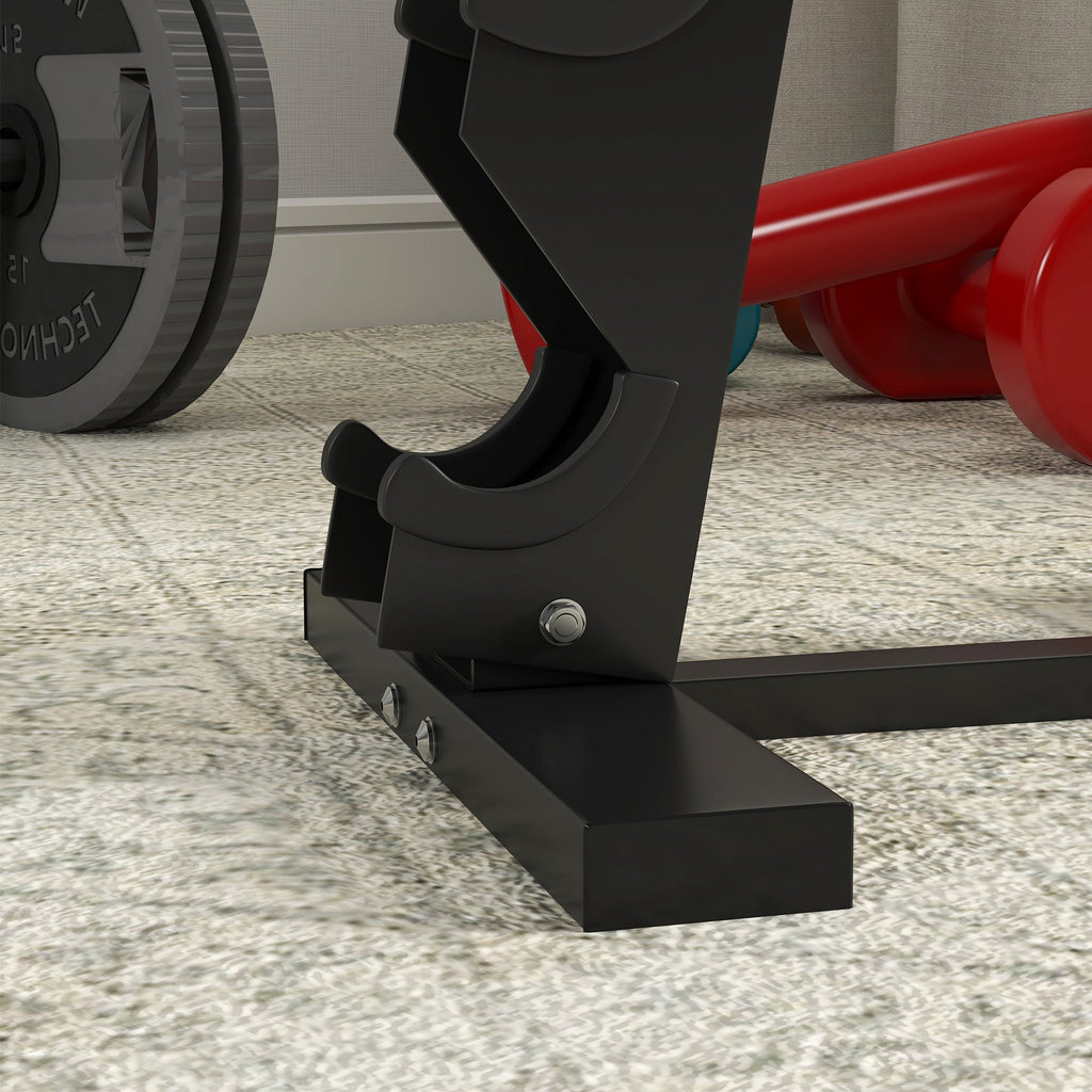 SPORTNOW Suporte para Halteres de 5 Níveis Suporte de Armazenamento para Halteres de Aço para Treinamento em Ginásio Casa Carga 100 kg 35x33x66 cm Preto