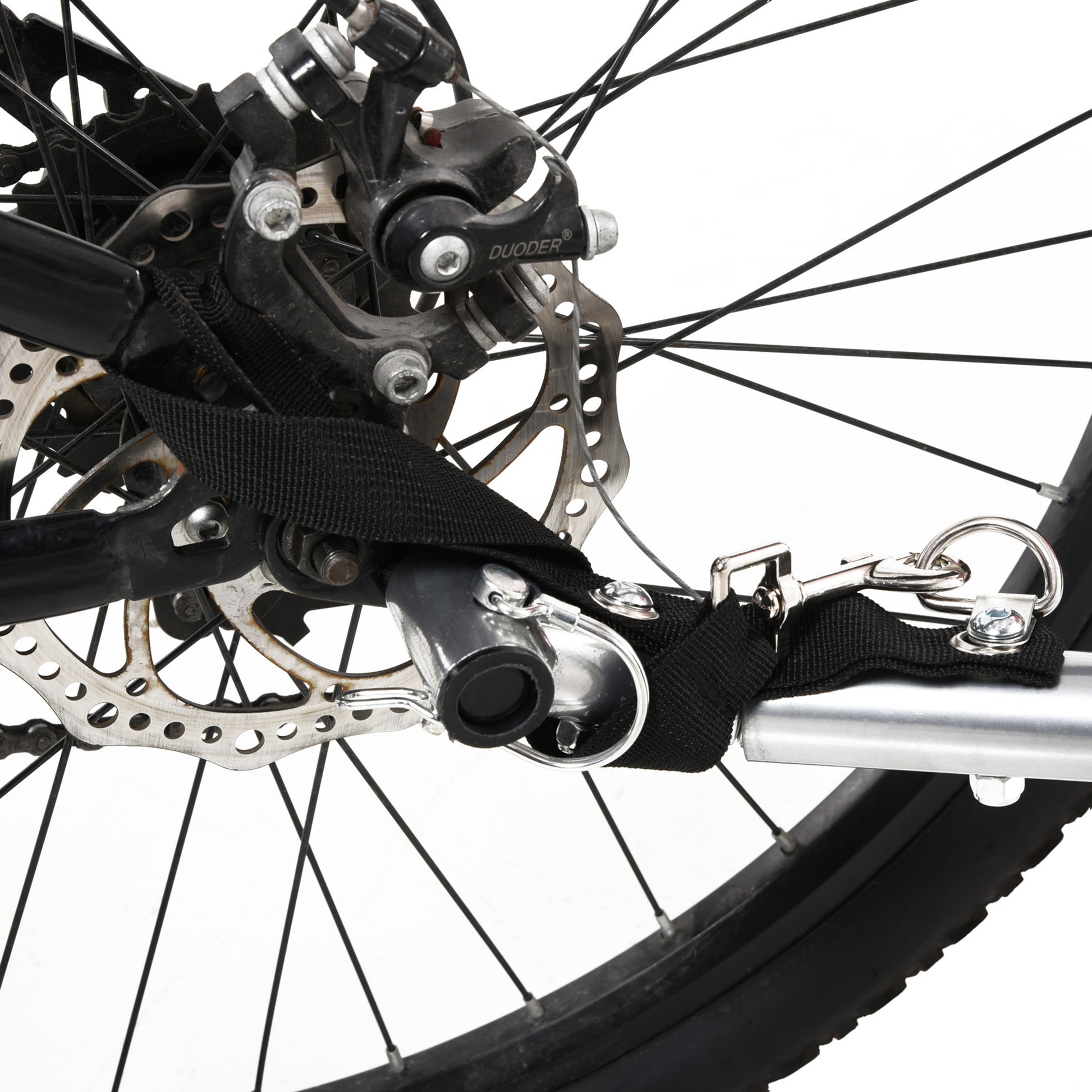 Reboque de Bicicleta 2 EM 1 para crianças de 2 lugares com Amortecedores Convertível em carrinho com barra e kit de corrida 129x85x105cm Vermelho