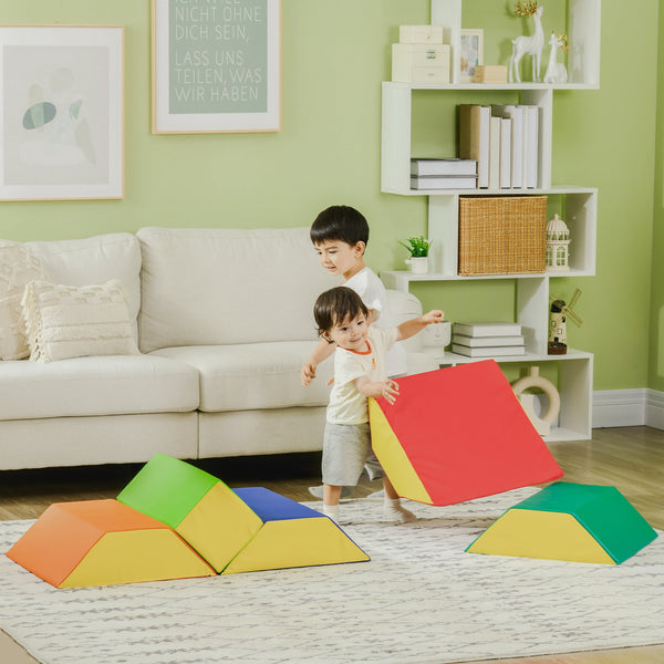 Conjunto de 5 Blocos para Crianças de 18-36 Meses Brinquedo de Construção para Aprendizagem Infantil 48x48x48cm Multicor