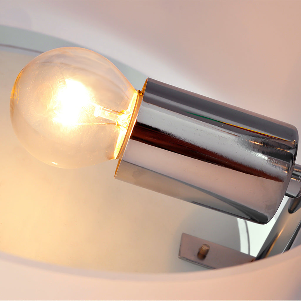 Candeeiro de Teto Moderno Candeeiro Suspenso com Ecrã em Acrílico e Suporte para Lâmpada E27 Candeeiro para Sala de Estar Dormitório Sala de Jantar Ø64x20 cm Branco