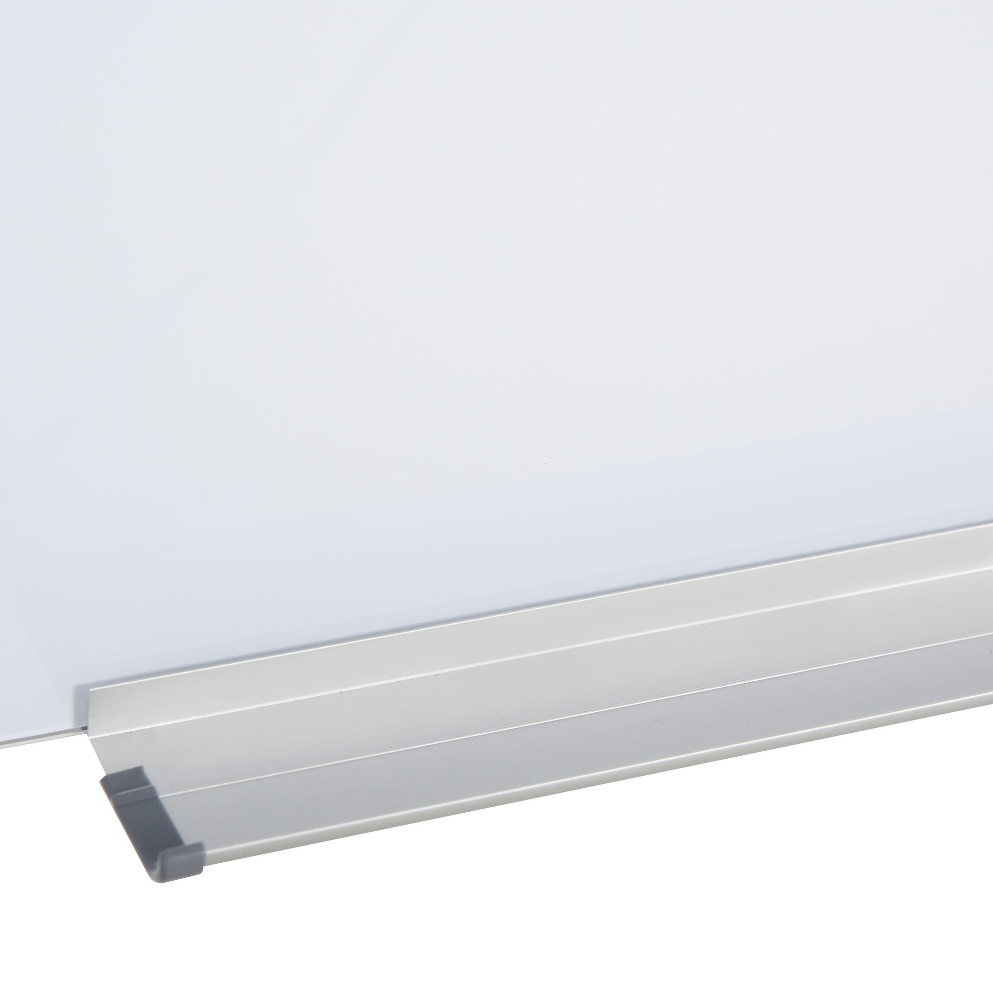 Placa de vidro magnético com bandeja Quadro de parede sem moldura Inclui 4 marcadores e borracha 90x60x0,45 cm Branco