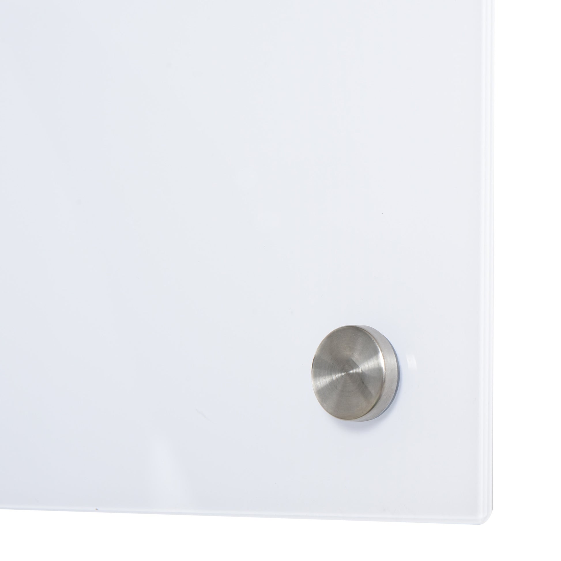 Placa de vidro magnético com bandeja Quadro de parede sem moldura Inclui 4 marcadores e borracha 90x60x0,45 cm Branco