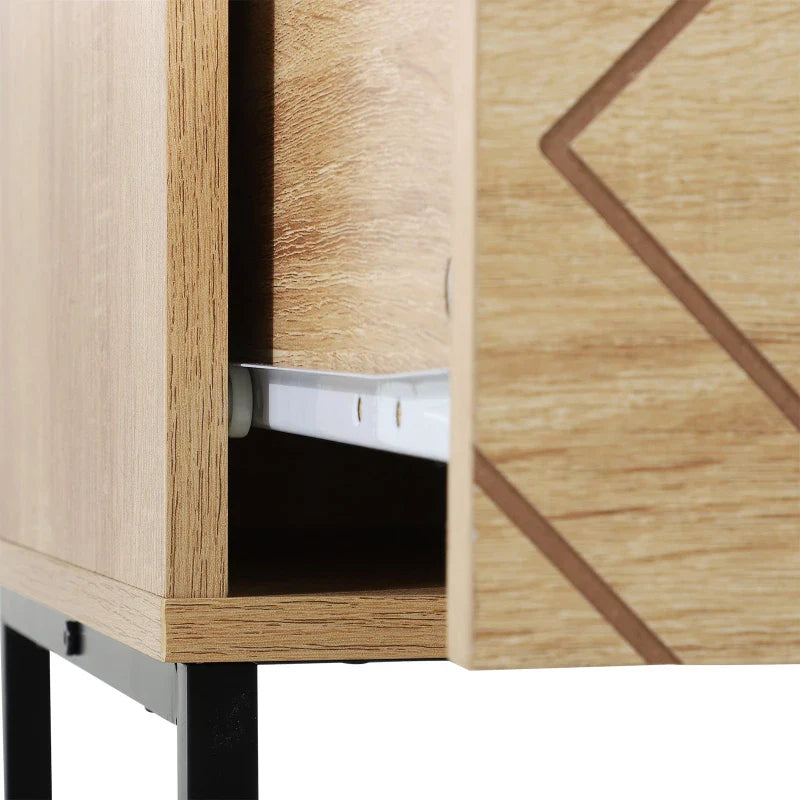 Cômoda de Madeira da Mesa de Cabeceira Confortável com 2 gavetas Roupeiro 48x39,5x60cm do Armazenamento da Mobília da Mesa de Cabeceira 48x39,5x60 cm