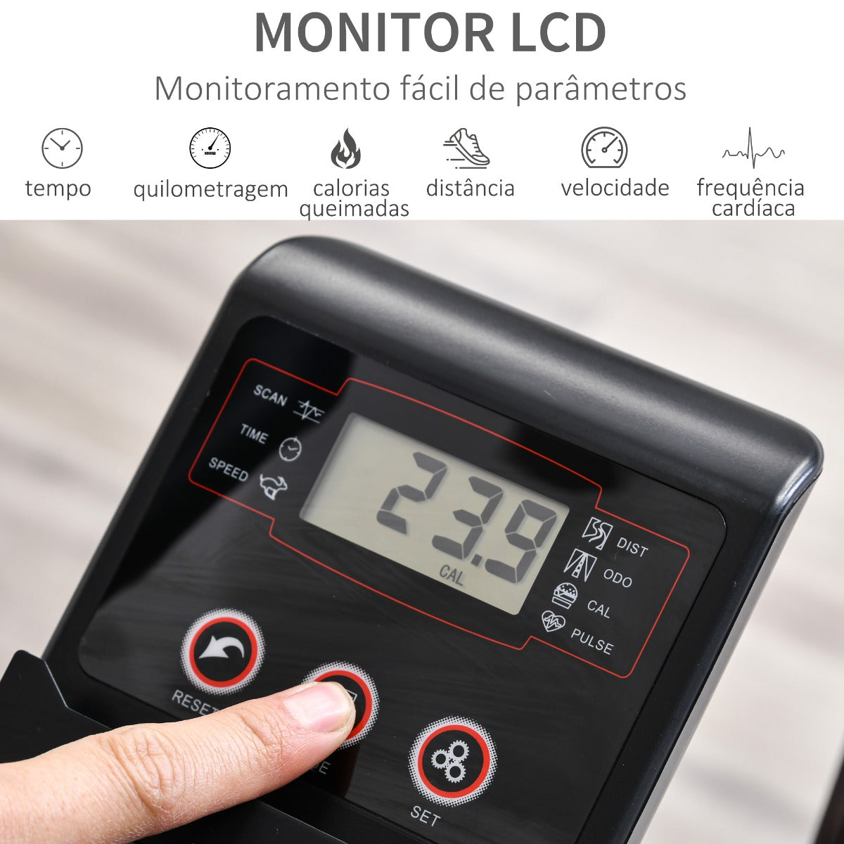 Bicicleta Elíptica com Resistência Magnética com Volante de 3kg - HomeGym - Leva-Me Contigo - Móveis & Decoração