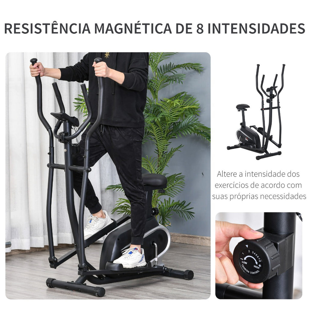 Bicicleta Elíptica com Resistência Magnética com Volante de 3kg - HomeGym - Leva-Me Contigo - Móveis & Decoração