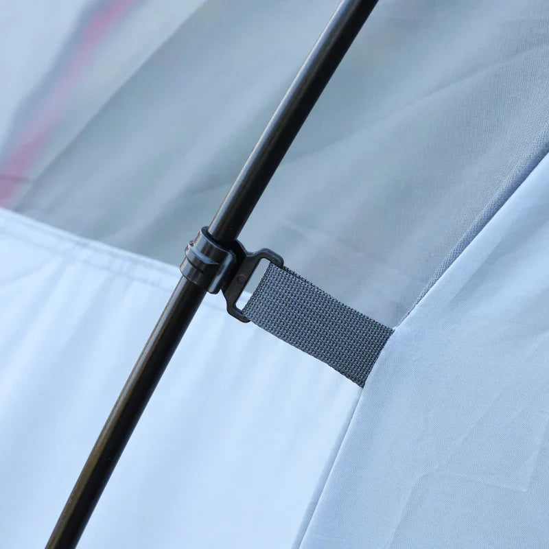 Tenda de Campismo para 4-5 Pessoas Impermeável 3000mm+ Anti UV com Bolsa de Transporte e Gancho para Luz 455x230x180cm Cinza