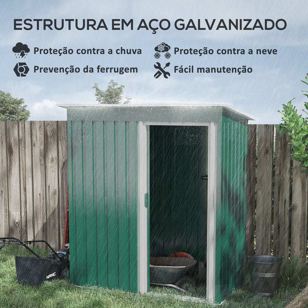 Abrigo de Jardim Metálico – 163x89x182 cm | 1,5 m² de Armazenamento - A minha loja