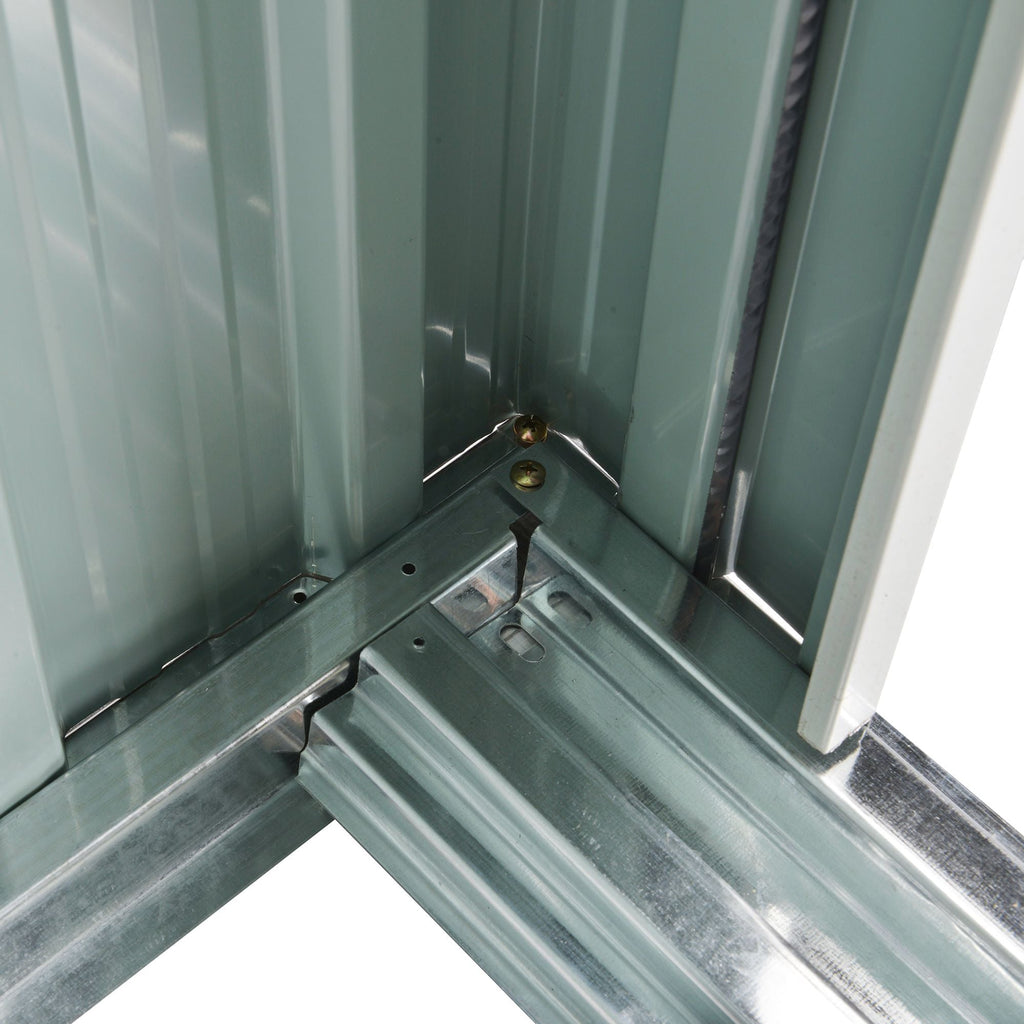 Abrigo Metálico para Jardim – 1,5 m² – 163x89x182 cm – Estrutura em Aço Galvanizado com Porta de Correr e Teto Inclinado – Preto - A minha loja