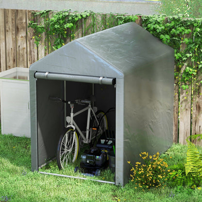 Abrigo para Ferramentas, Bicicletas e Motos - 1,2x1,8x1,65m em Aço Galvanizado e PE – Proteção e Organização para o Seu Jardim - A minha loja
