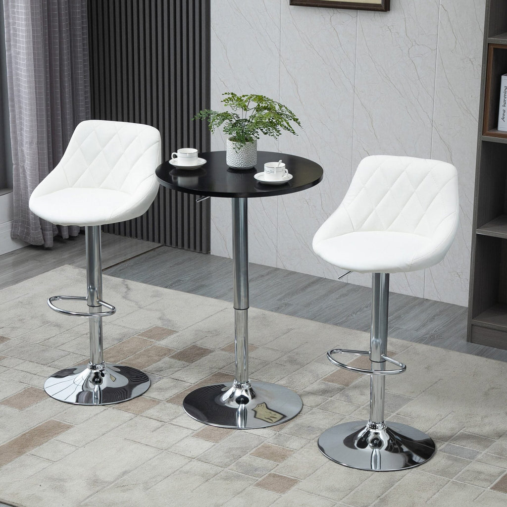 Conjunto de 2 Bancos de Bar Mali - Branco - Design Moderno - Leva-Me Contigo - Móveis & Decoração