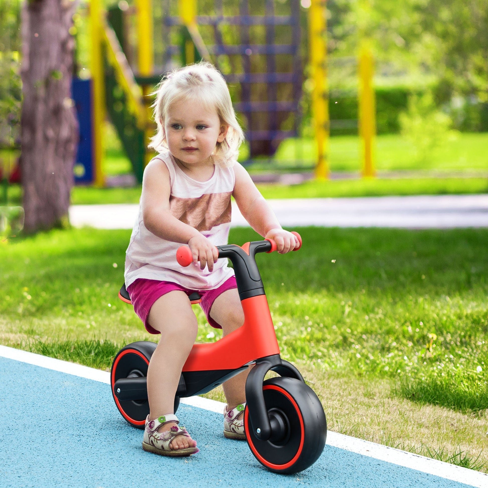 AIYAPLAY Bicicleta sem Pedais para Crianças acima de 18 Meses Bicicleta Infantil para Bebé com Assento Ajustável em 30 - 36,5 cm Rodas de Ø19 cm Carga 25 kg 66,5x34x46,5 cm Vermelha - A minha loja