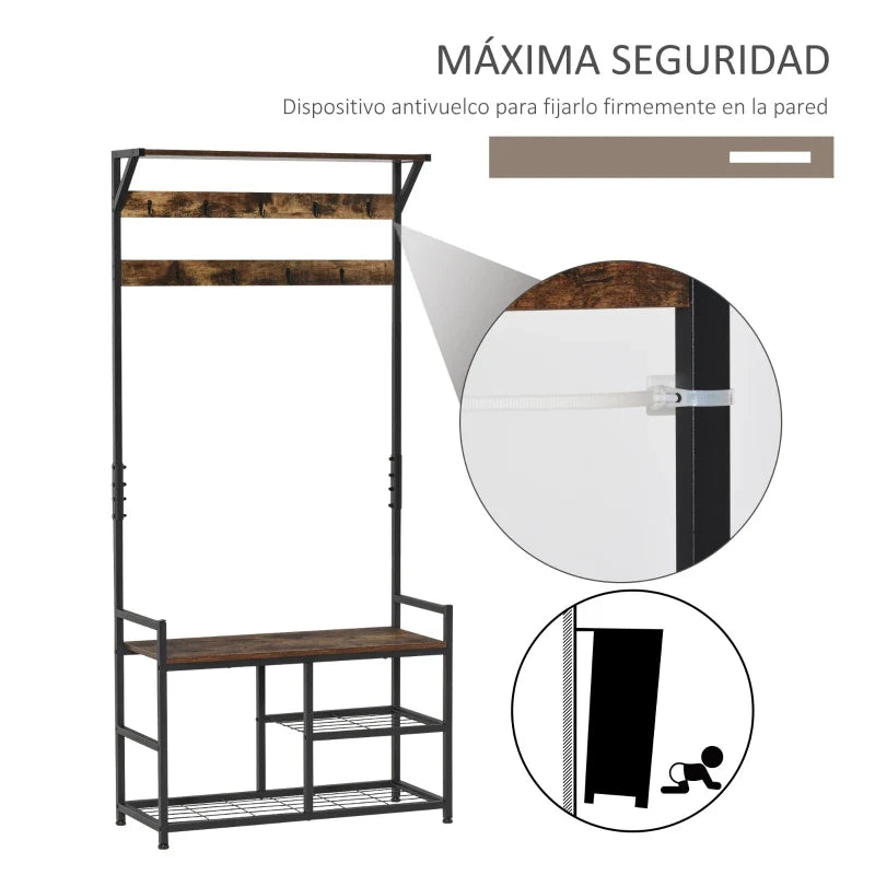 Conjunto de Entrada Dum - Design Rústico - Leva-Me Contigo - Móveis & Decoração