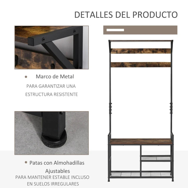 Conjunto de Entrada Dum - Design Rústico - Leva-Me Contigo - Móveis & Decoração