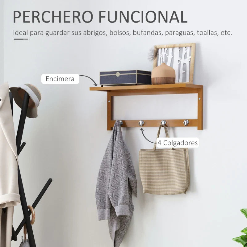 Cabide de Parede em Bambú - Design Natura - Leva-Me Contigo - Móveis & Decoração
