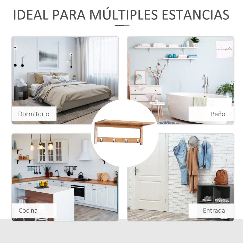 Cabide de Parede em Bambú - Design Natura - Leva-Me Contigo - Móveis & Decoração