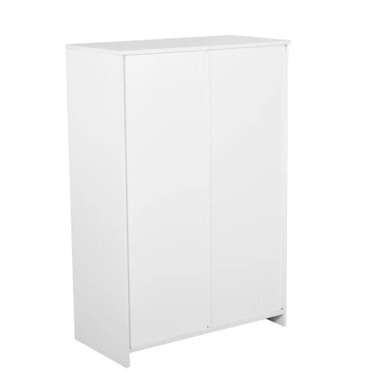 Armário de escritório com 2 portas deslizantes e 3 prateleiras para escritorio 80x40x120 cm Branco