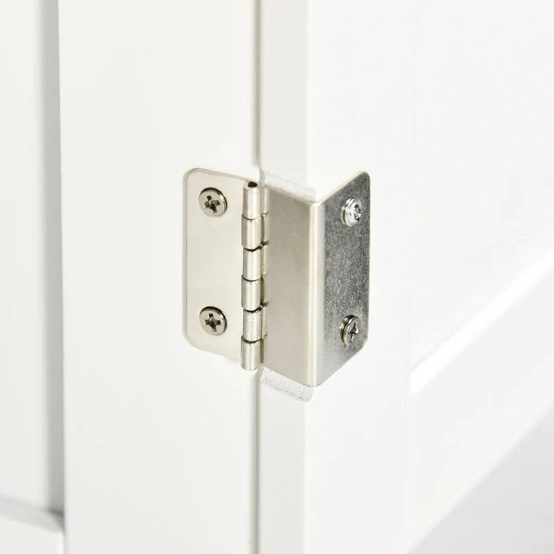 Móvel para Lavatório Pousar Armário para Casa de Banho de Madeira com 2 Portas e Prateleira Interior Ajustável Estilo Moderno Carga Máxima 40kg 60x30x60cm Branco