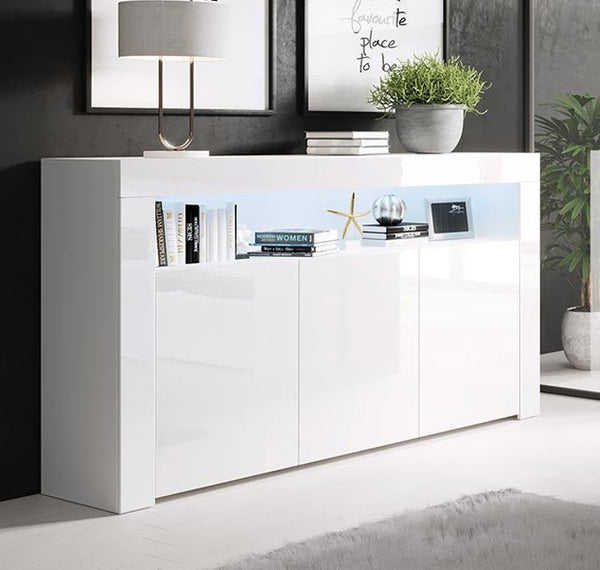 Aparador modelo Aker color blanco brillo