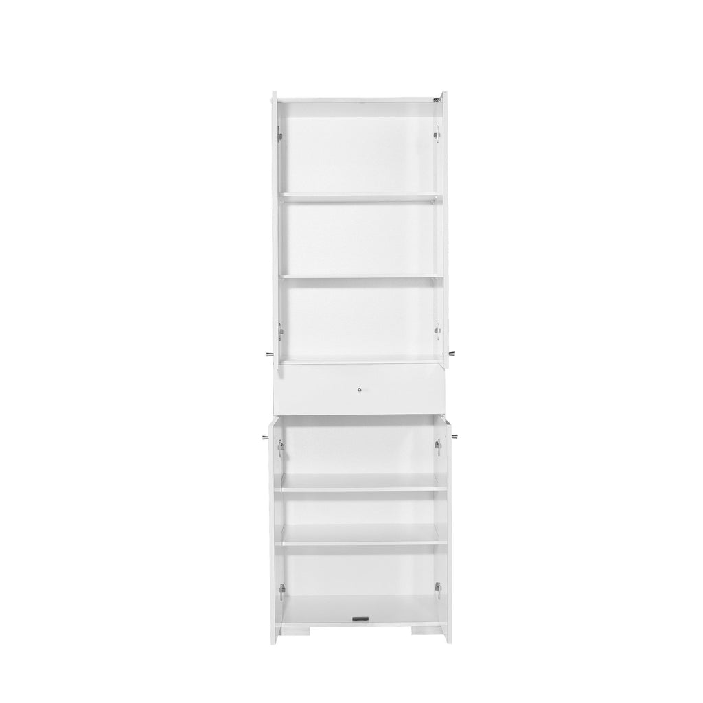 Armário Alto de Escritório "Doc" - 60x187x40 cm - Branco - Design Moderno - A minha loja