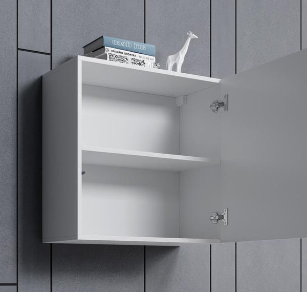Armário Modular Sopo – 60x60 cm – Branco Alto Brilho – Suspenso com Porta Push-Click
