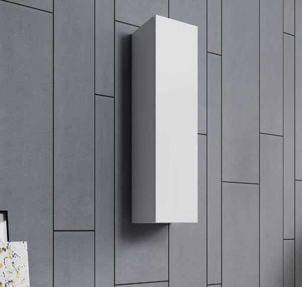 Armário de Parede Arcozelo – 30x120 cm – Branco Alto Brilho – Modular e Compacto