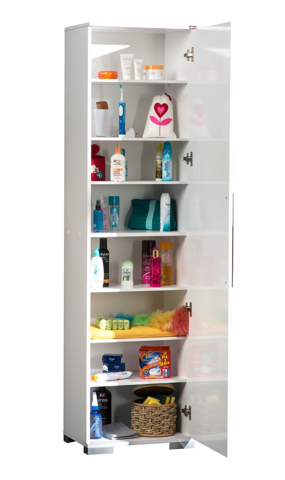 Armário Multiusos "Alto" - Branco - 50x187x35cm - Design Moderno - A minha loja