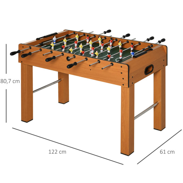Matraquilho Profissional para Crianças e Adultos Mesa de Matraquilho com 8 Barras e 2 Bolas para Casa Sala de Jogos 122x61x80,7 cm Madeira