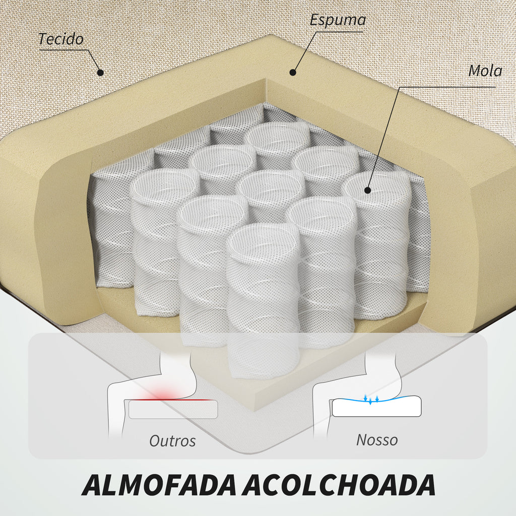 Cadeira de Escritório com Massagem Reclinável Cadeira Giratória com Altura Ajustável Função de Aquecimento Apoio para Pés Encosto Alto e Controlo Remoto para Estudo 66x70x112-120 cm Bege