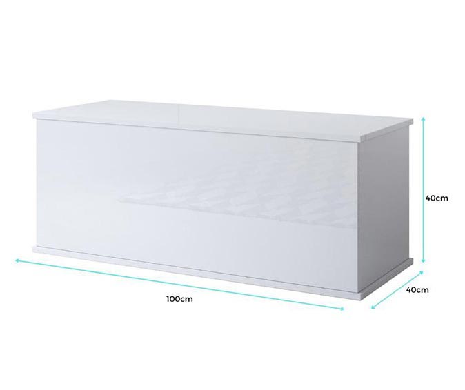Baú / Arca de Armazenamento NORTE - 100x40x40 cm - Carvalho - Design Nórdico