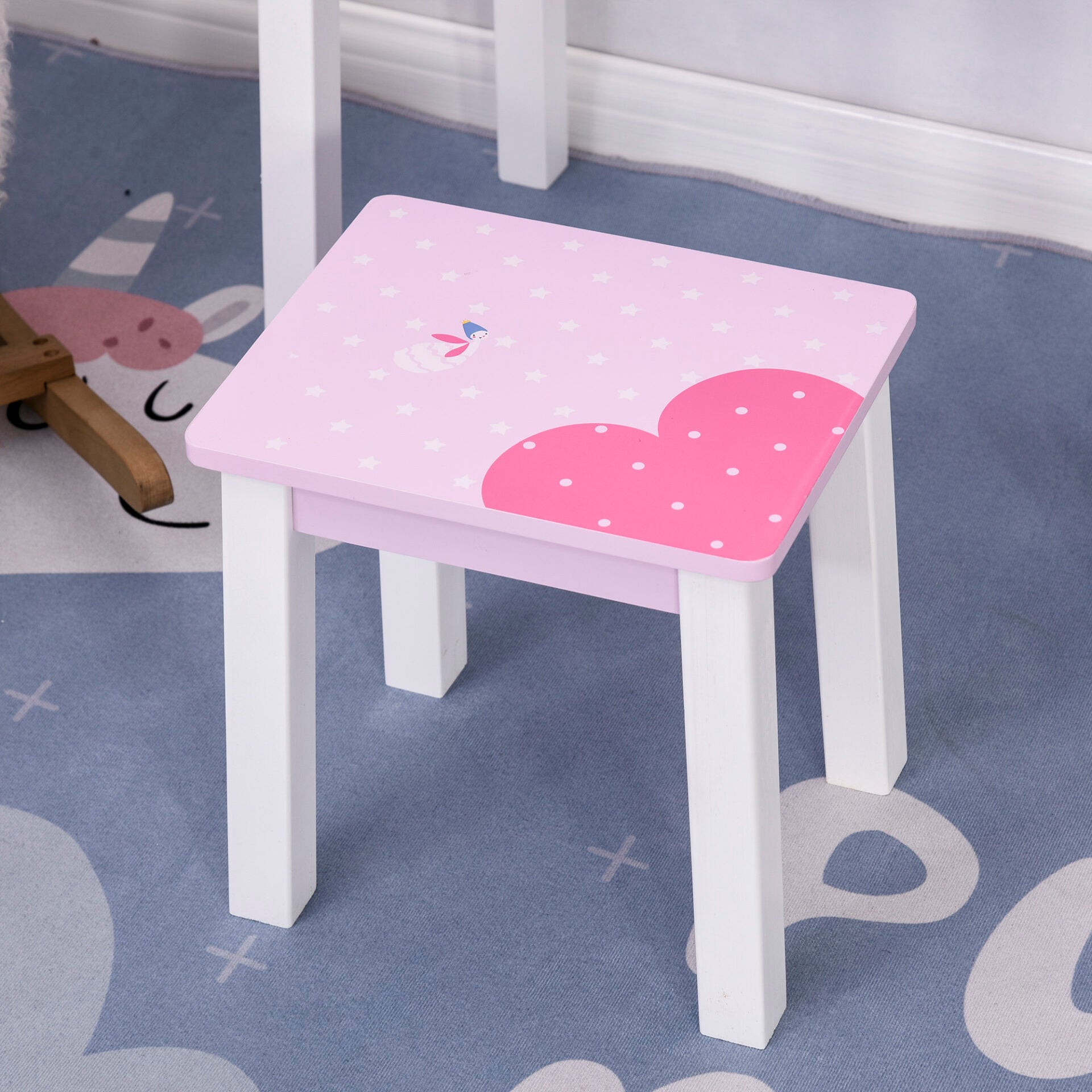 Toucador Infantil Rapunzel com Banquinho - Design Moderno - Leva-Me Contigo - Móveis & Decoração