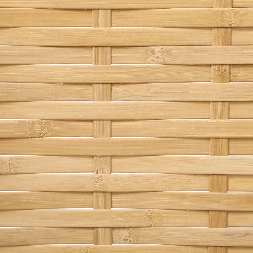 Biombo de 3 Paineis Separador de Ambientes Dobrável 120x1,8x170 cm Divisor de Ambientes com Padrão Tecido em Bambu Estilo Rústico para Escritório Dormitório Sala de Estar Madeira - A minha loja