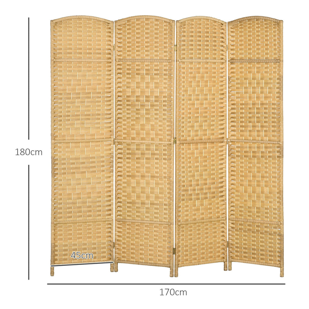 Biombo Dobrável "Naturalis" – 4 Painéis, Madeira de Paulownia e Polipropileno – 180x180 cm - A minha loja