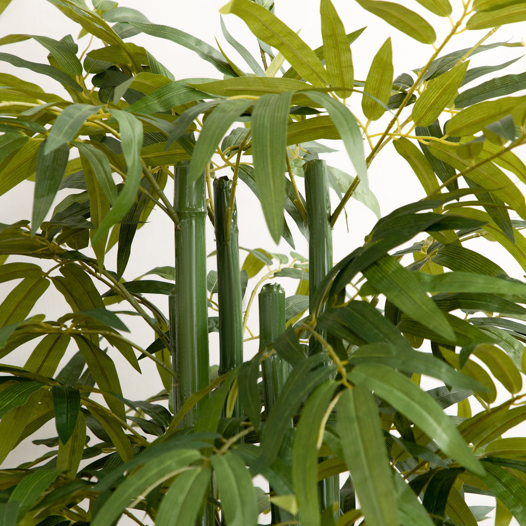 Planta Artificial Bambu em Vaso 180cm Bambu Artificial para Interiores e Exteriores Decoração de Sala de Estar Escritório Ø17x180 cm Verde