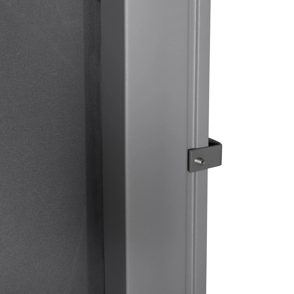 Toldo Lateral Retrátil para Terraço Pátio ou Jardim Toldo de Privacidade para Exterior Dobrável 300x180cm Cinza