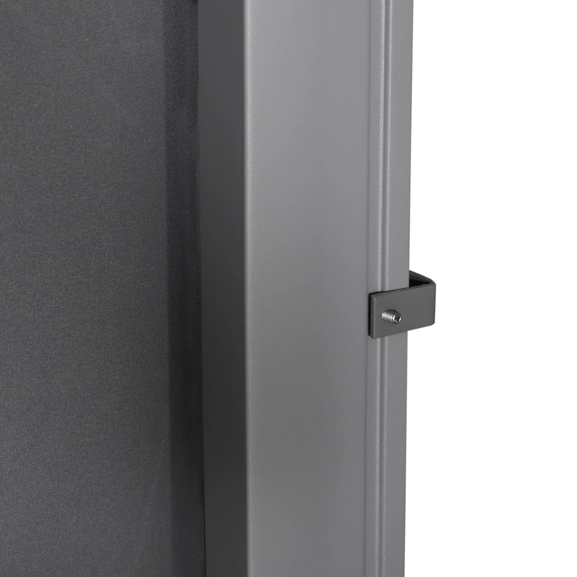 Toldo Lateral Retrátil para Terraço Pátio ou Jardim Toldo de Privacidade para Exterior Dobrável 300x180cm Cinza