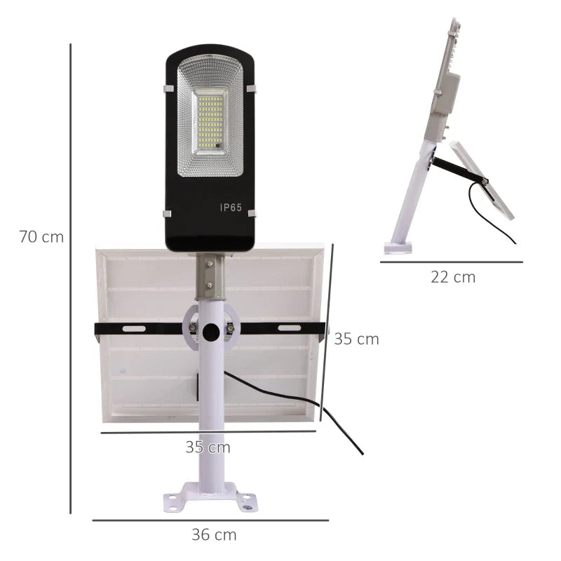Candeeiro Solar Lotus de Exterior – 70x36x22 cm – 1800LM – Controlo Remoto – IP65 – Luz LED Branca Fria