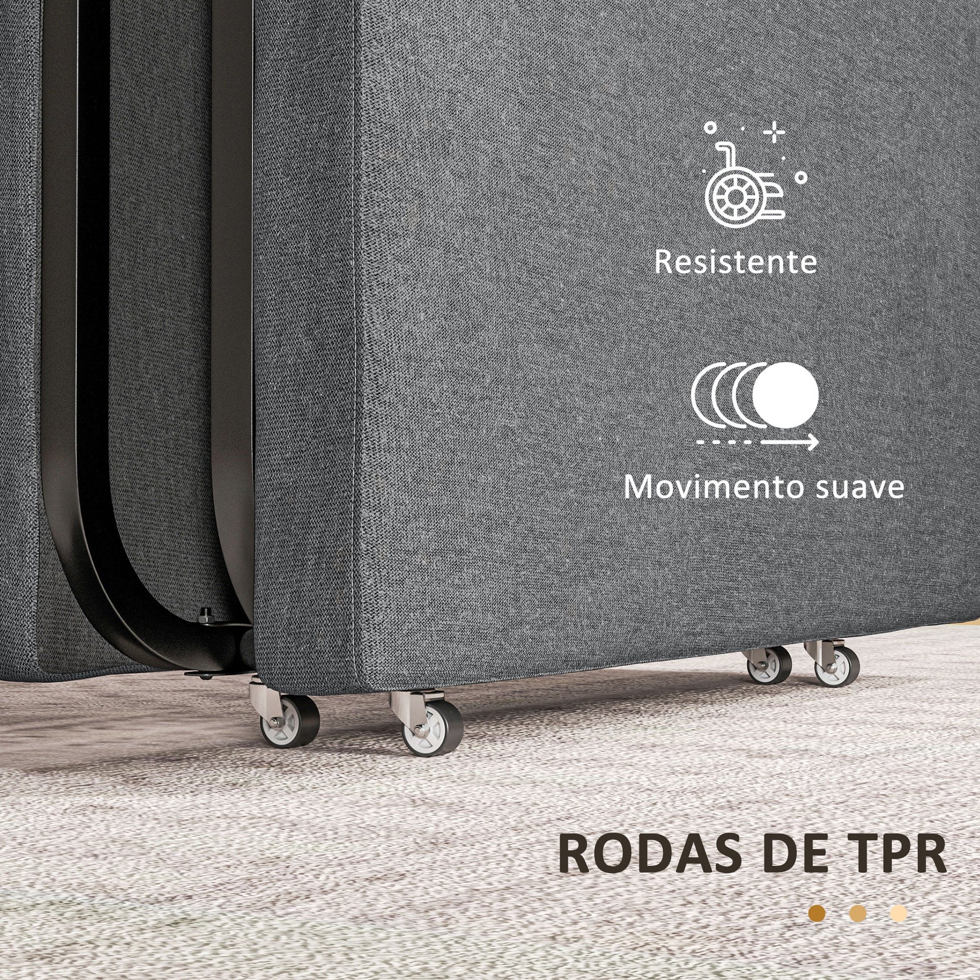 Cama Dobrável "FlexRest" – 70x180 cm – Colchão de Espuma – Encosto Ajustável – Cinzento - A minha loja