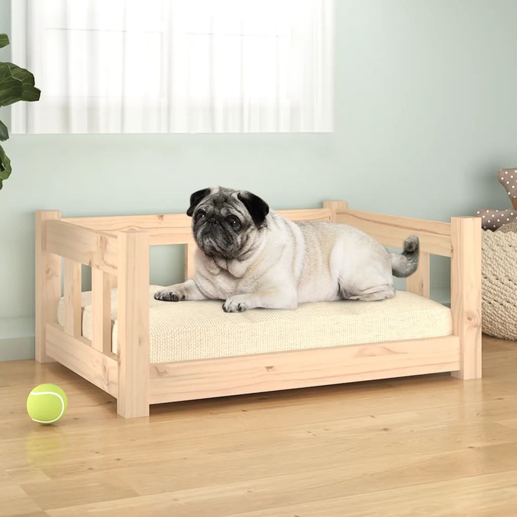 Cama para cães 65,5x50,5x28 cm madeira de pinho maciça - A minha loja